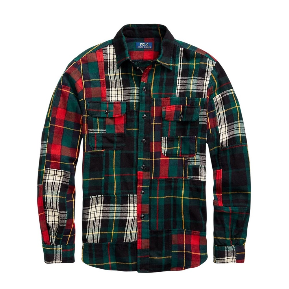 Polo Ralph Lauren‎ Classic Fit Patchwork Plaid Flannel Shirt XL New